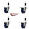 Service Caster 3'' Solid Poly Swivel 1-3/8'' Expanding Stem Caster Set Total Lock Brake, 4PK SCC-EXTTL20S314-SPUS-138-4 - alternate 4